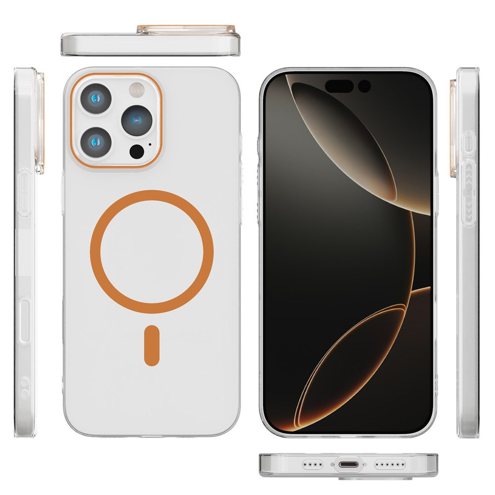 Milky White Magnetic Ring Case for iPhone 16 Pro Max