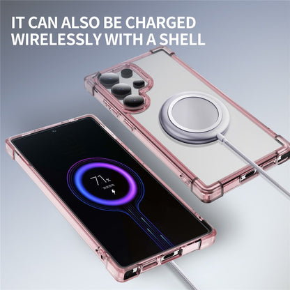 Samsung Galaxy S25 Ultra Clear TPU + Acrylic Case with Reinforced Corners - Transparent Pink