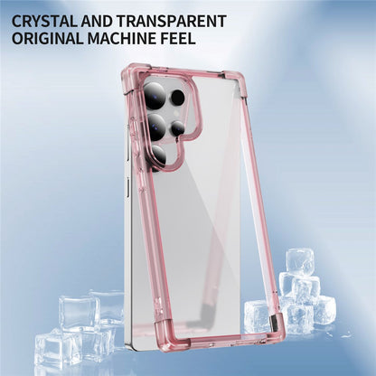 Samsung Galaxy S25 Ultra Clear TPU + Acrylic Case with Reinforced Corners - Transparent Pink