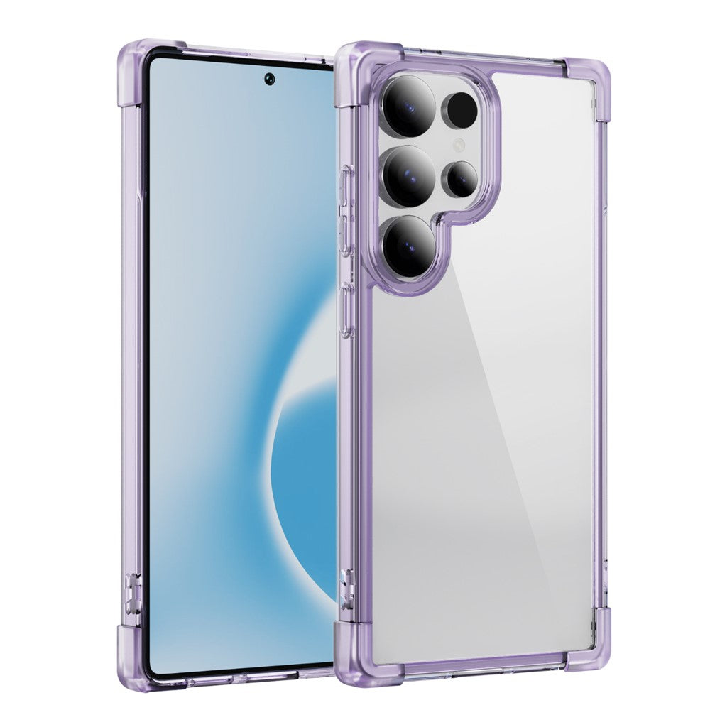 Samsung Galaxy S25 Ultra Clear TPU + Acrylic Case with Reinforced Corners - Transparent Pink