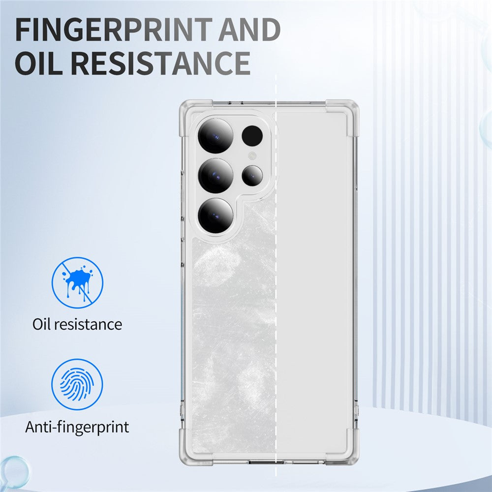 Samsung Galaxy S25 Ultra Clear TPU + Acrylic Case with Reinforced Corners - Transparent Pink