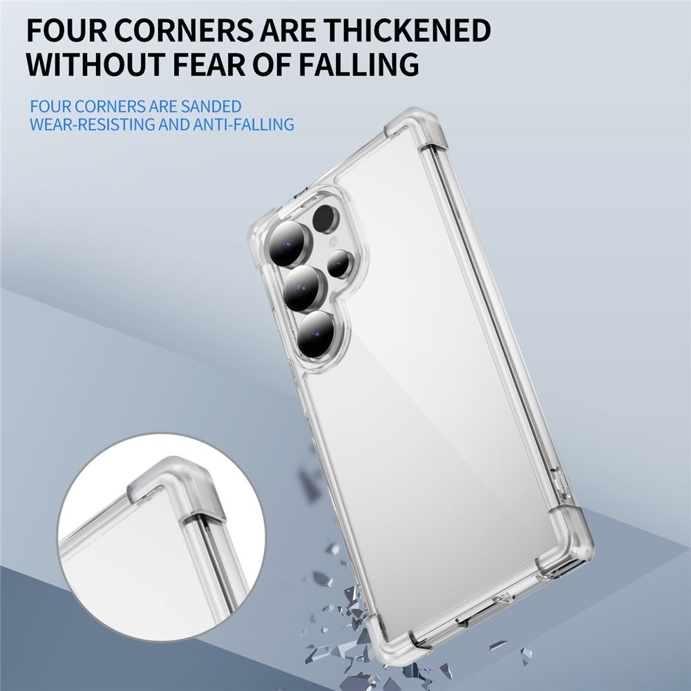 Samsung Galaxy S25 Ultra Clear TPU + Acrylic Case with Reinforced Corners - Transparent Pink