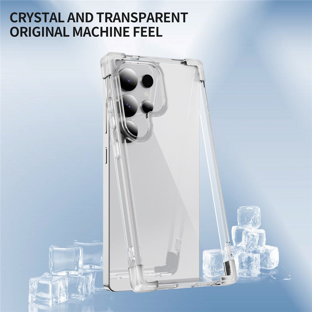 Samsung Galaxy S25 Ultra Clear TPU + Acrylic Case with Reinforced Corners - Transparent Pink