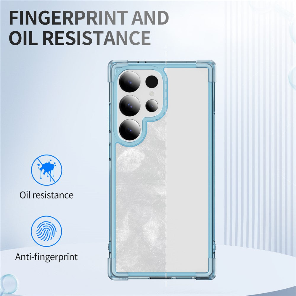 Samsung Galaxy S25 Ultra Clear TPU + Acrylic Case with Reinforced Corners - Transparent Pink