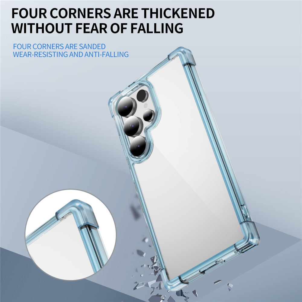 Samsung Galaxy S25 Ultra Clear TPU + Acrylic Case with Reinforced Corners - Transparent Pink