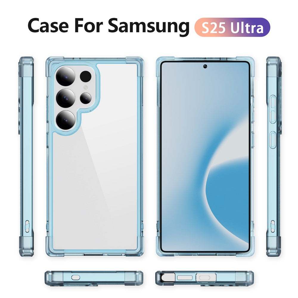 Samsung Galaxy S25 Ultra Clear TPU + Acrylic Case with Reinforced Corners - Transparent Pink