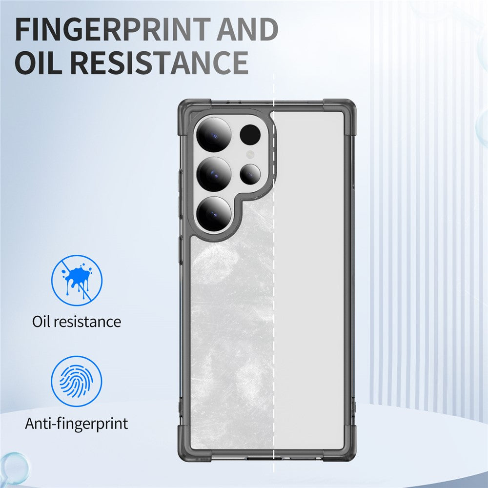 Samsung Galaxy S25 Ultra Clear TPU + Acrylic Case with Reinforced Corners - Transparent Pink