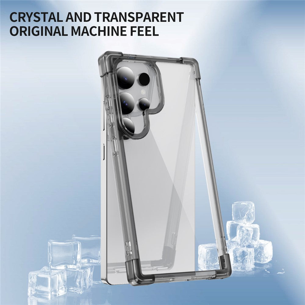Samsung Galaxy S25 Ultra Clear TPU + Acrylic Case with Reinforced Corners - Transparent Pink