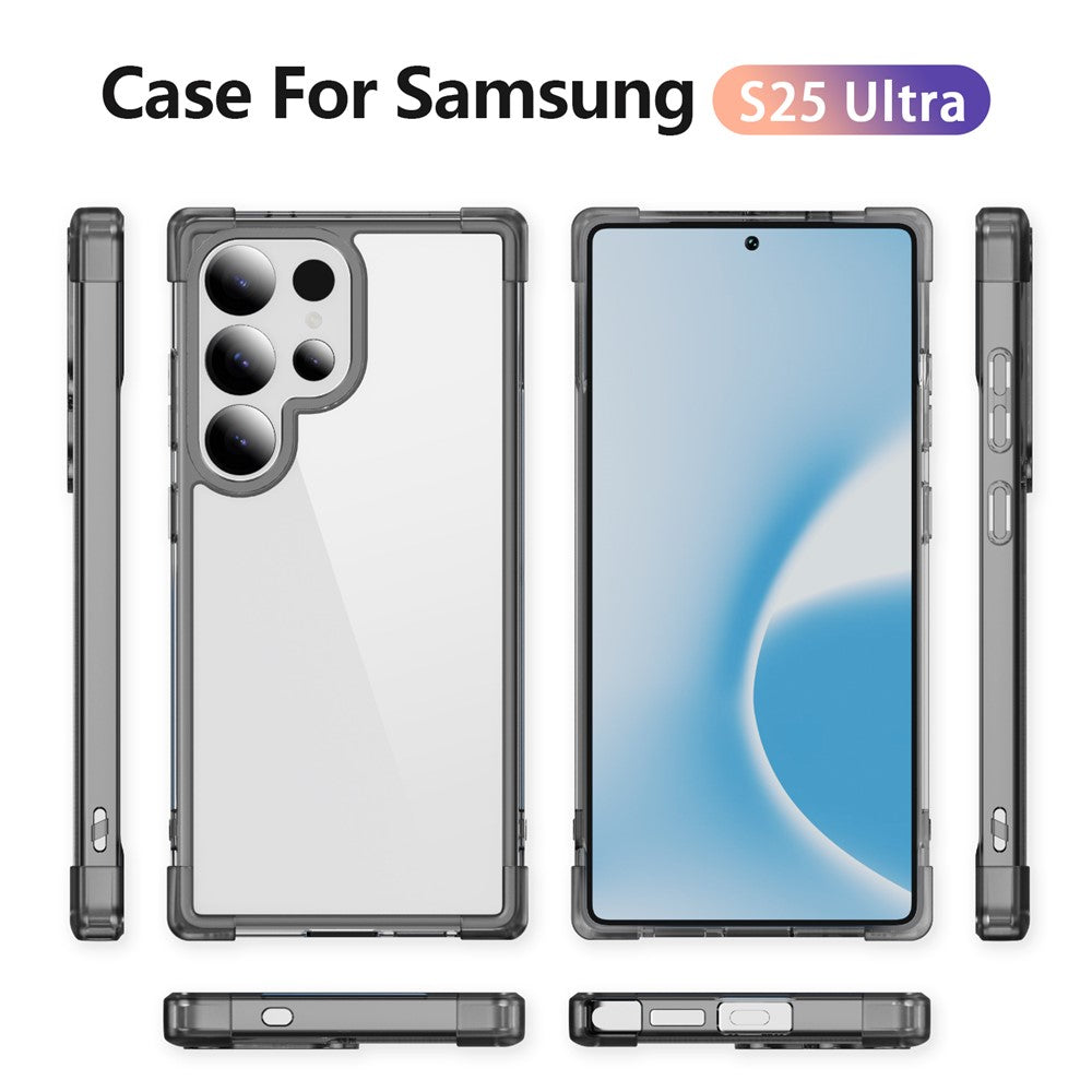 Samsung Galaxy S25 Ultra Clear TPU + Acrylic Case with Reinforced Corners - Transparent Pink