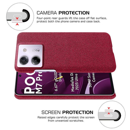 Xiaomi Poco M7 Pro 5G Cloth Texture Anti-Scratch Protective PC Case