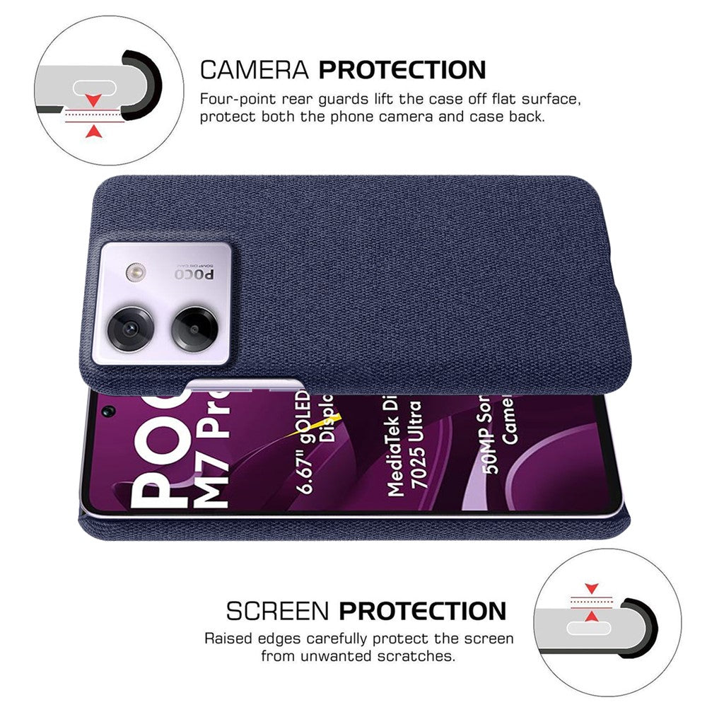 Xiaomi Poco M7 Pro 5G Cloth Texture Anti-Scratch Protective PC Case