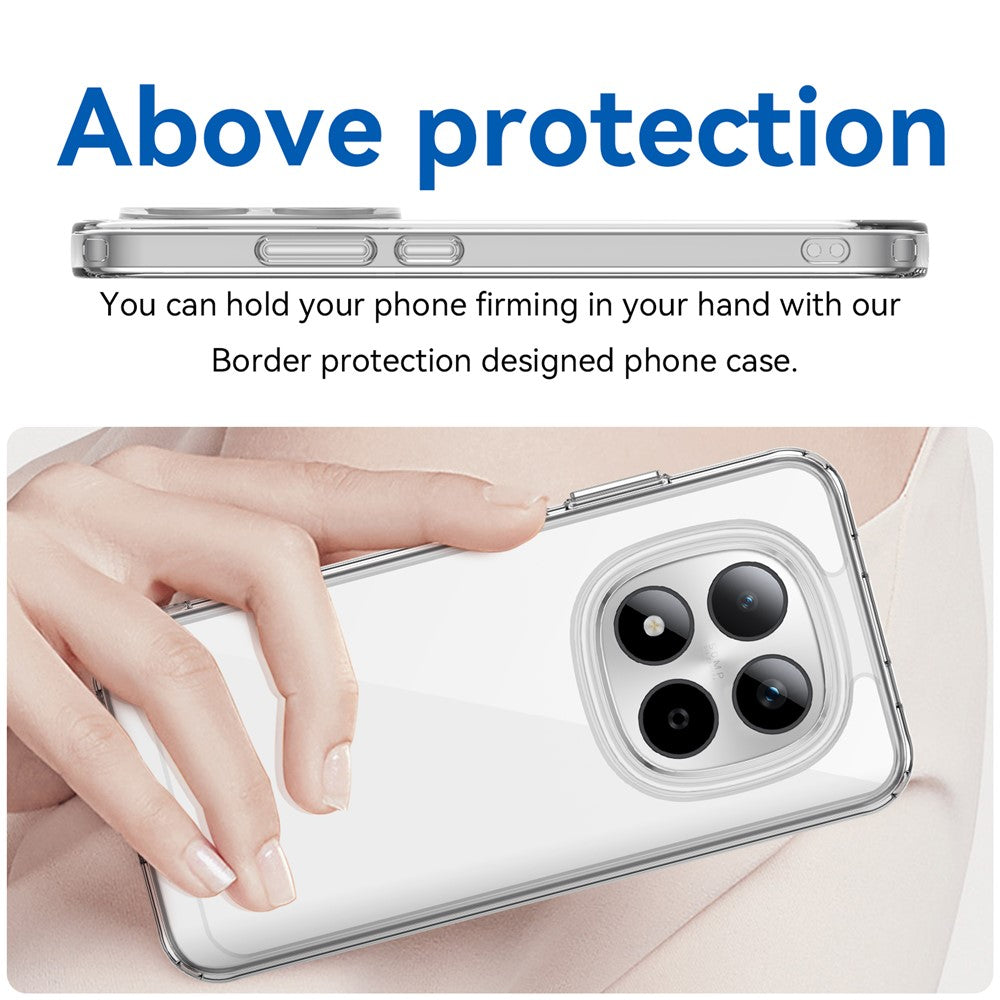 Xiaomi Redmi Note 15 Pro 5G Clear Protective Case with TPU + Acrylic Reinforcement