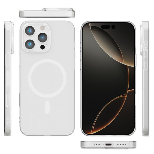 Milky White Magnetic Ring Case for iPhone 16 Pro Max