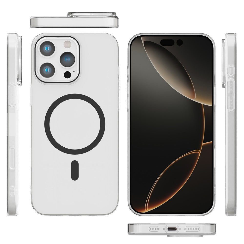 Milky White Magnetic Ring Case for iPhone 16 Pro Max