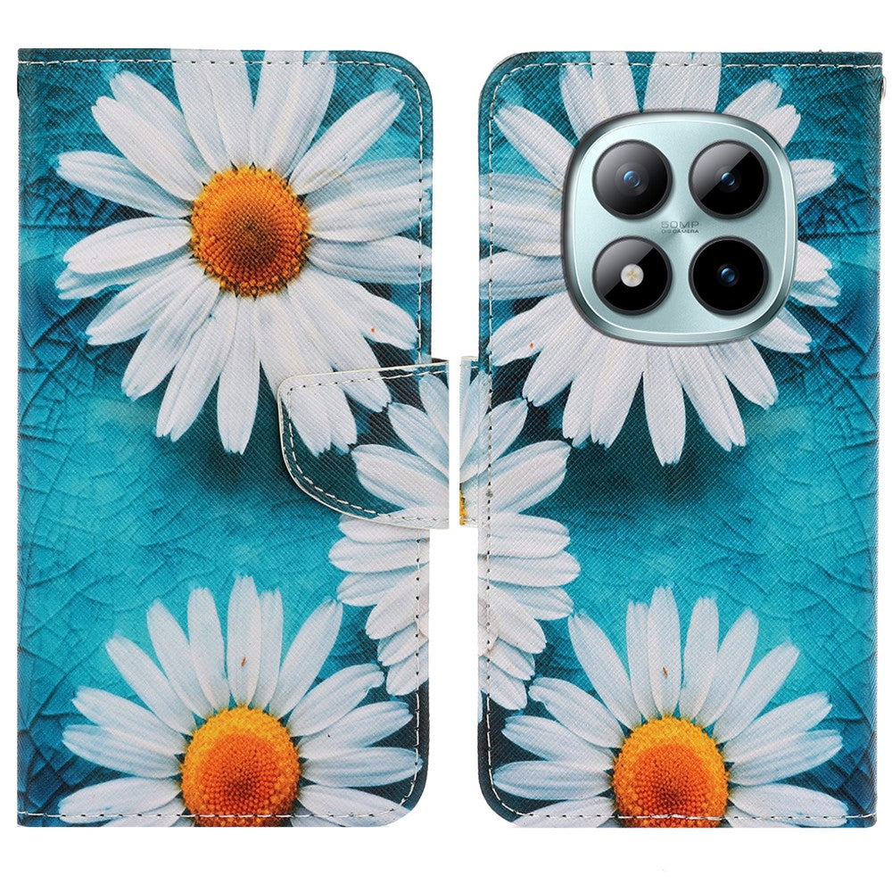 Xiaomi Redmi Note 15 Pro 4G Theme PU Leather Folio Case with Wrist Strap