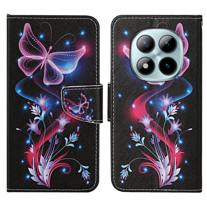 Xiaomi Redmi Note 15 Pro 4G Theme PU Leather Folio Case with Wrist Strap