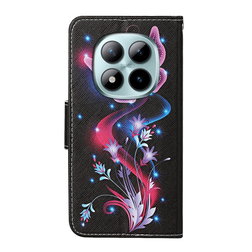 Xiaomi Redmi Note 15 Pro 4G Theme PU Leather Folio Case with Wrist Strap