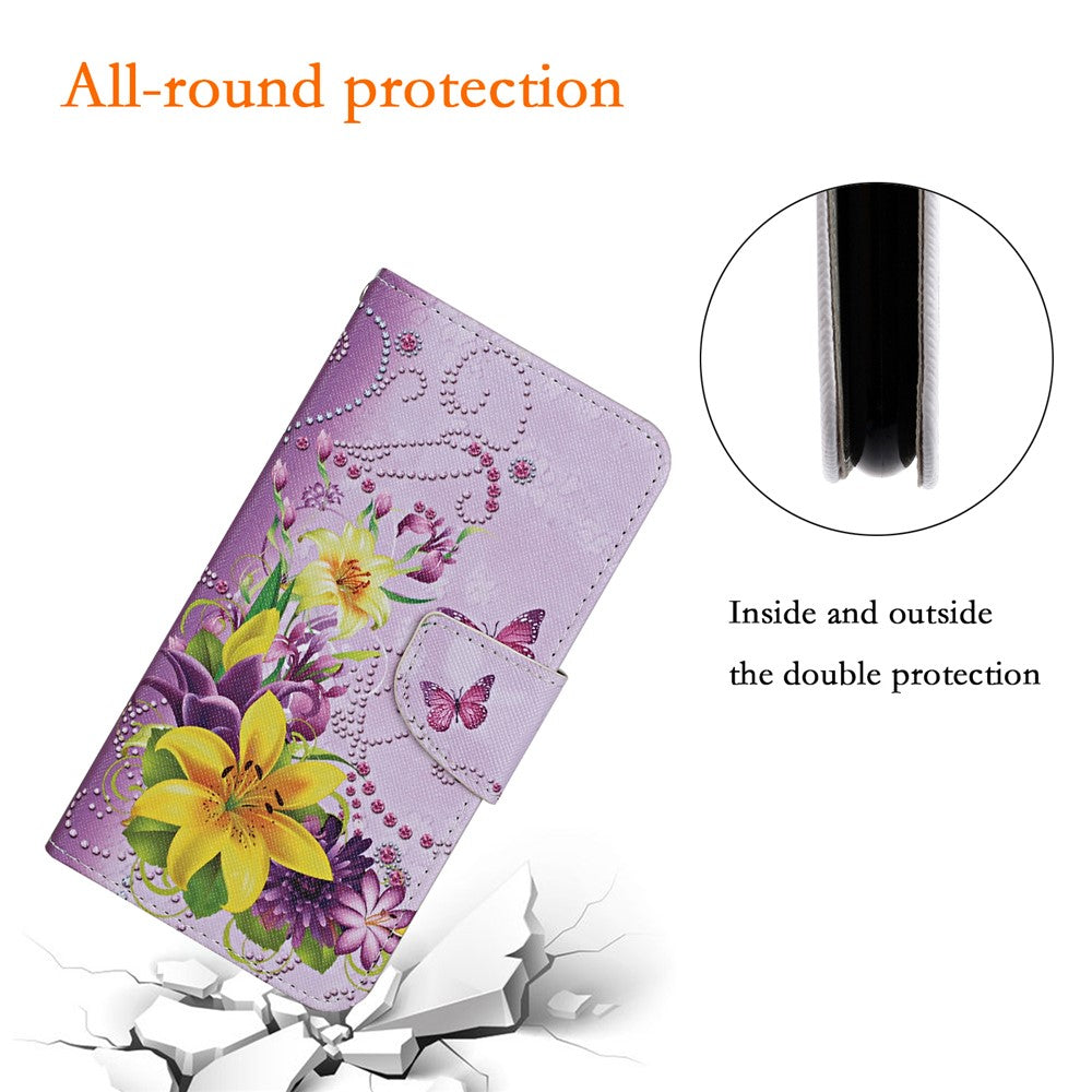 Xiaomi Redmi Note 15 Pro 4G Theme PU Leather Folio Case with Wrist Strap