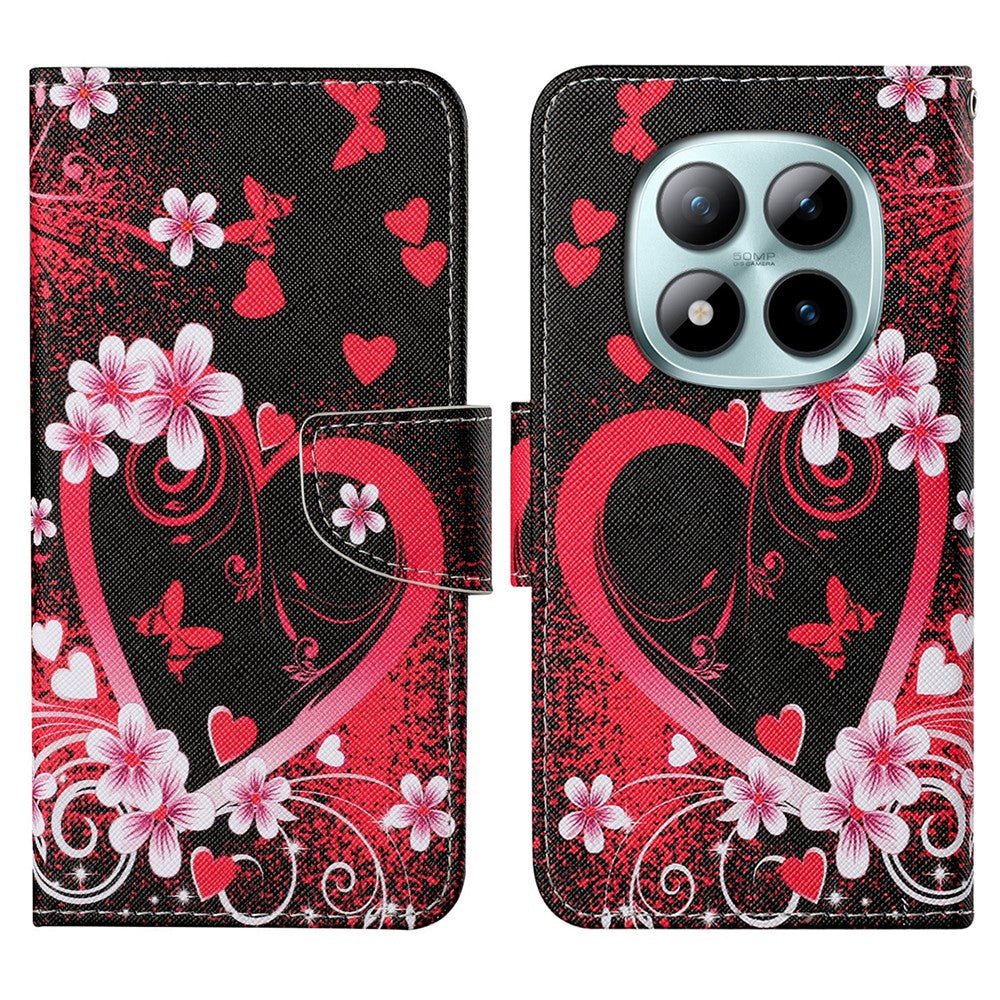 Xiaomi Redmi Note 15 Pro 4G Theme PU Leather Folio Case with Wrist Strap