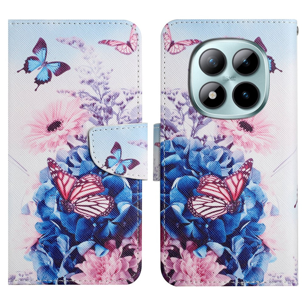 Xiaomi Redmi Note 15 Pro 4G Theme PU Leather Folio Case with Wrist Strap