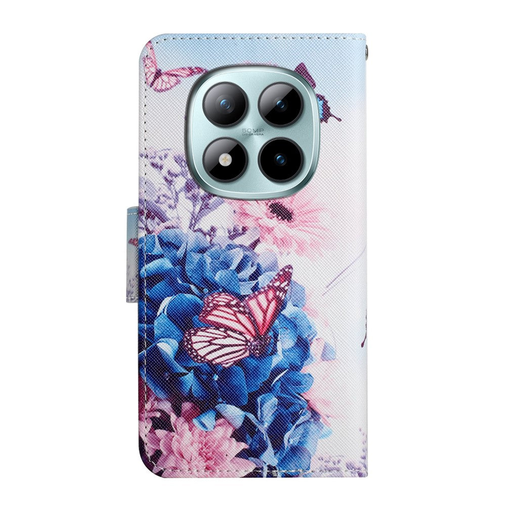 Xiaomi Redmi Note 15 Pro 4G Theme PU Leather Folio Case with Wrist Strap