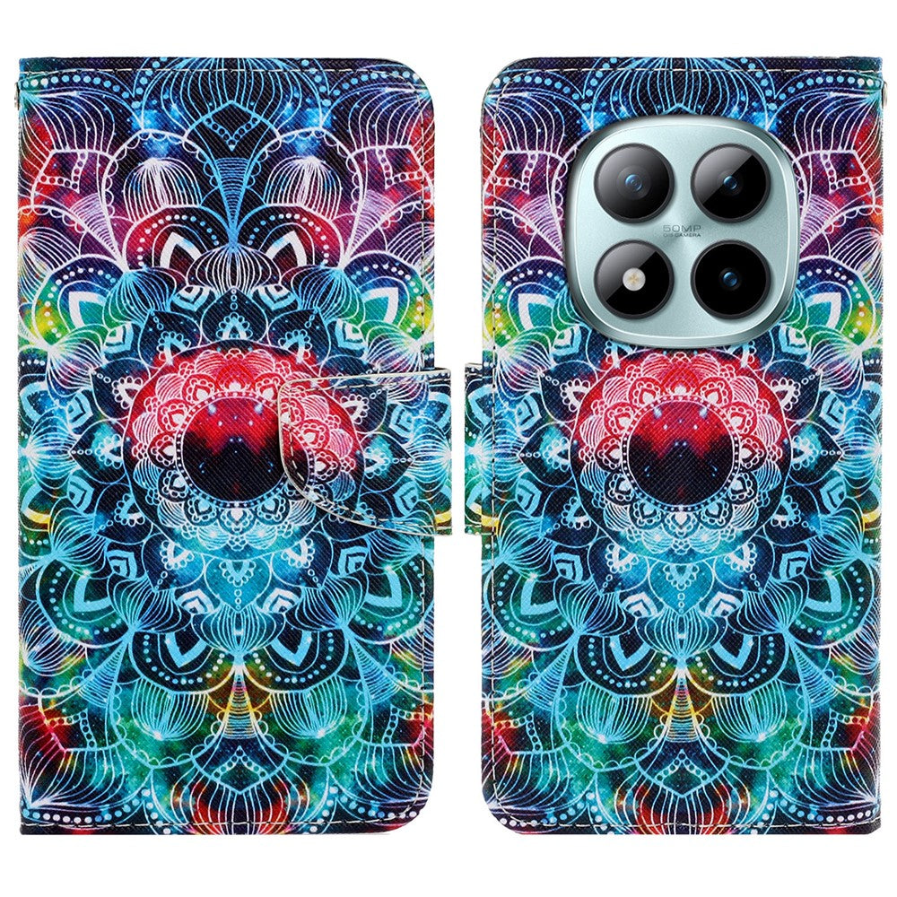 Xiaomi Redmi Note 15 Pro 4G Theme PU Leather Folio Case with Wrist Strap