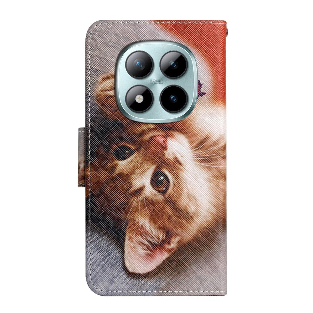 Xiaomi Redmi Note 15 Pro 4G Theme PU Leather Folio Case with Wrist Strap