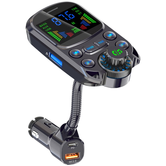 BC86 Colorful Screen Car Bluetooth 5.3 FM Transmitter MP3 Player, BC86