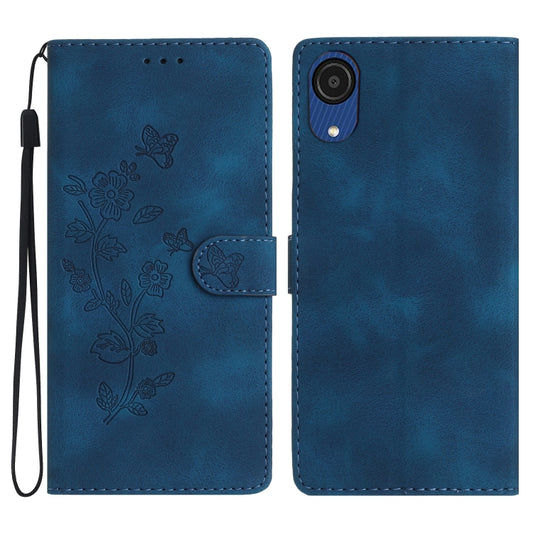 Flower Butterfly Embossing Pattern Leather Phone Case, For Samsung Galaxy A04 Core, For Samsung Galaxy S24 5G, For Samsung Galaxy A05s, For Samsung Galaxy A34 5G, For Samsung Galaxy A54 5G, For Samsung Galaxy A23e / A23s, For Samsung Galaxy A04e       ...