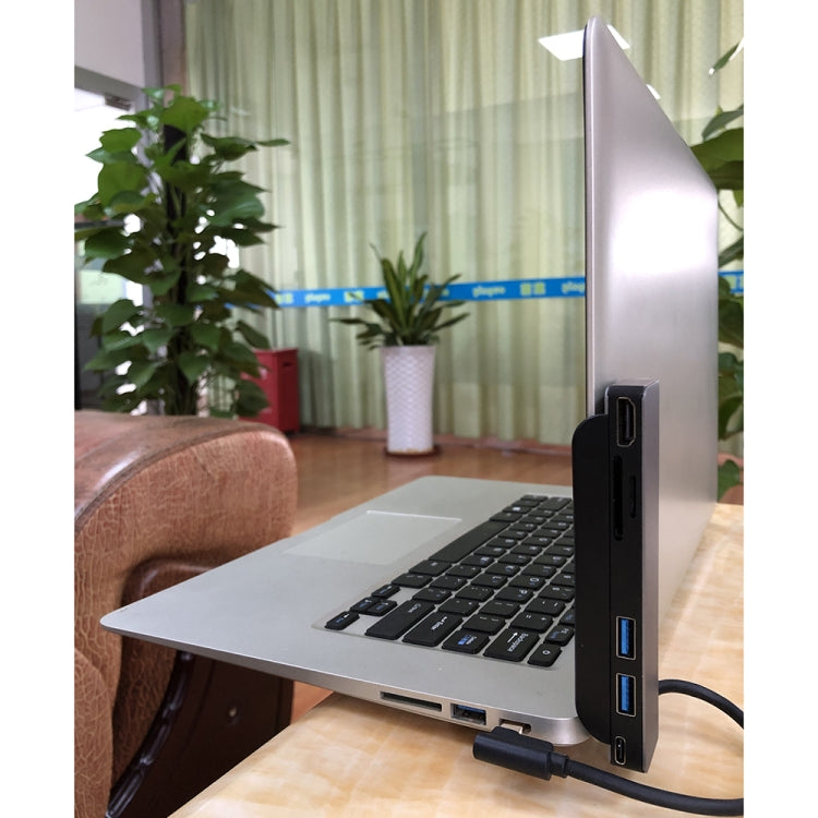 AD-065 6-in-1 USB-C Docking Station with 4K HDMI, SD/TF Card Reader, and Dual USB 3.0