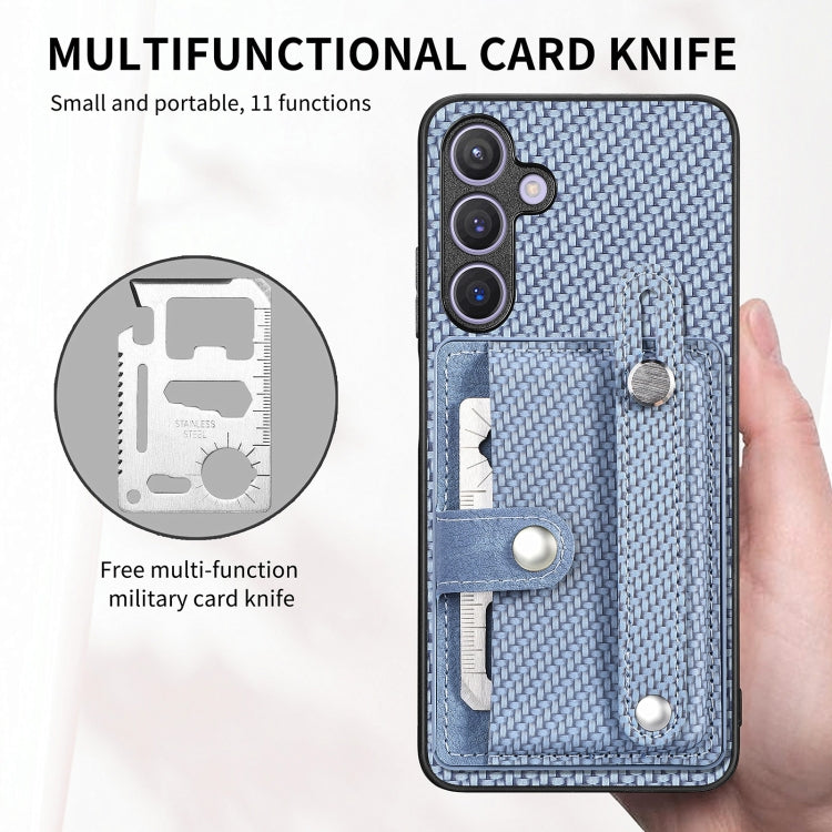 Wristband Kickstand Wallet Case with Tool Knife for Samsung Galaxy S24+ / S23 Ultra / A54 / A14 & More
